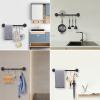 Livabber Industrial Pipe Towel Bar, Rustic Iron Decor Bathroom Hardware Towel Holder Accessory, Heavy Duty Wall Mounted Bath Towel Rack, Black (18 Inch) view 4