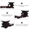Homoyoyo 1pc Antique Base Frame Holder Square Pot Plant Stands Carving Crafts Base Jade Display Stand Brackets for Shelves Show Rack Ebony Wooden Chinese Style view 2