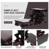 Homoyoyo 1pc Antique Base Frame Holder Square Pot Plant Stands Carving Crafts Base Jade Display Stand Brackets for Shelves Show Rack Ebony Wooden Chinese Style view 3