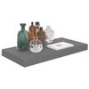 ZQQLVOO Floating Wall Shelves 2 pcs,Floating Shelves Wall Mounted,Wall Shelves,Storage Shelves,Floating Shelf,Brackets for Living Room, Bedroom, Kitchen, Bathroom, High Gloss Gray 19.7"x9.1"x1.5" MDF view 3