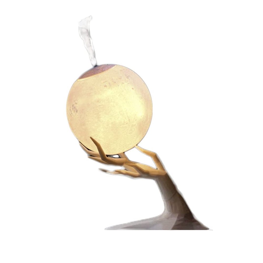 Grafken 3D Moon HumidifierMoon Diffuserdiffusers for Essential Oils 880ML Moon Humidifier, 3-Color LED Night Light USB Portable Suitable for Home, Office, Baby Room,Children's Room