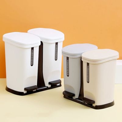 YUEYOULII Trash Bin Large Capacity 20 Liters Double Bucket Pedal Type Sorting Trash Can Household Indoor Trash Can Rectangular Trash Can Bedroom Trash Can (Color : B)