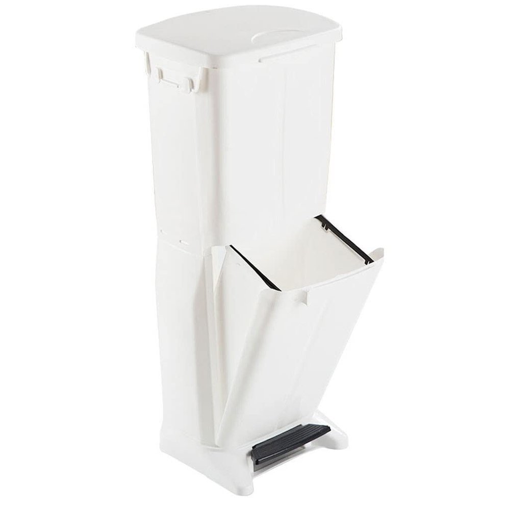 YUEYOULII Trash Bin Simple Kitchen Double-Layer Classification Large-Capacity Trash Can Household ABS Trash Storage Box with Lid Waste Paper Basket Bedroom Trash Can (Color : E)