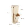 YUEYOULII Trash Bin Simple Kitchen Double-Layer Classification Large-Capacity Trash Can Household ABS Trash Storage Box with Lid Waste Paper Basket Bedroom Trash Can (Color : E) view 2