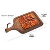 Baking Dish Steak Plate Western Food Serving Plate Multipurpose Tray Pizza Tray with Handle Tray for Pasta, Steak, Pizza Casserole Dish (Color : A) view 2