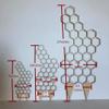 7'' 10'' 17'' | Plant Trellis | Stained | Clearcoat | Honeycomb Houseplant Trellis | Indoor Garden Trellis (17 Inch Tall, Clear Coat) view 3