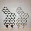 7'' 10'' 17'' | Plant Trellis | Stained | Clearcoat | Honeycomb Houseplant Trellis | Indoor Garden Trellis (17 Inch Tall, Clear Coat) view 4