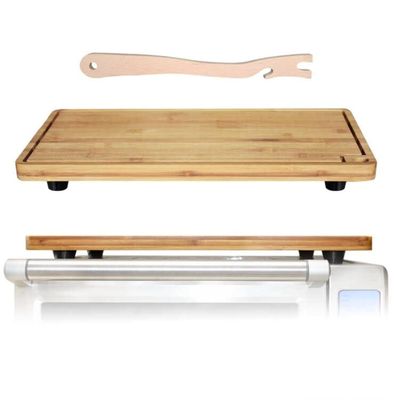 Bamboo Wood Cutting Board Compatible with Breville BOV800XL 860BSS 845BSS, Protects Smart Toaster Oven, With Heat Resistant Silicone Feet and Oven Rack Push Accessories, Creates Storage Space
