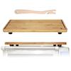 Bamboo Wood Cutting Board Compatible with Breville BOV800XL 860BSS 845BSS, Protects Smart Toaster Oven, With Heat Resistant Silicone Feet and Oven Rack Push Accessories, Creates Storage Space view 2