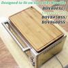 Bamboo Wood Cutting Board Compatible with Breville BOV800XL 860BSS 845BSS, Protects Smart Toaster Oven, With Heat Resistant Silicone Feet and Oven Rack Push Accessories, Creates Storage Space view 4