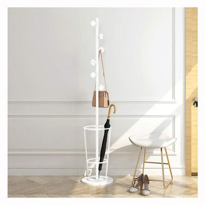 Coat Racks Coat Rack Free Standing, Home Hat Jacket Hanger with Umbrella Holder Coat StandMetal Coat Stand with 6 Hooks Easy to Assemble (Color : E)