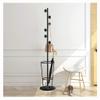 Coat Racks Coat Rack Free Standing, Home Hat Jacket Hanger with Umbrella Holder Coat StandMetal Coat Stand with 6 Hooks Easy to Assemble (Color : E) view 3