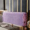 ZZYK Cover for Bed Headboard,Stretch Bed Headboard Slipcover Double Bed Dust Cover Crystal Velvet Headboard Cover Thicken for Headboard Decoration,Purple,70"/180cm view 1
