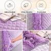 ZZYK Cover for Bed Headboard,Stretch Bed Headboard Slipcover Double Bed Dust Cover Crystal Velvet Headboard Cover Thicken for Headboard Decoration,Purple,70"/180cm view 2
