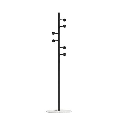 Coat Racks Coat Rack Iron Clothes Hanger with 6 Hooks Floor Standing Coat Hat Racks Entrance Hall Bedroom Clothes Modern Coat Stand 170cm Easy to Assemble (Color : Black and White)