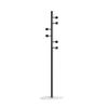 Coat Racks Coat Rack Iron Clothes Hanger with 6 Hooks Floor Standing Coat Hat Racks Entrance Hall Bedroom Clothes Modern Coat Stand 170cm Easy to Assemble (Color : Black and White) view 1
