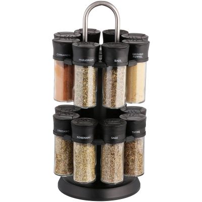 Spice Jar, Spice Rack Set, 17 pc-Spice jars-Spice rack organizer for cabinet-Spice organizer-Glass jars-Spice containers-Spice rack organizer-Seasoning organizer-Glass jars with lids-Spice racks