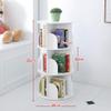 Aifurnkz 360 Rotating Bookshelf,Modern Floor-Standing Bookcases for Small Spaces, Multifunctional Display Organizer Assemble Easily(White) (46x46x95cm(18x18x37inch)) view 2