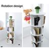 Aifurnkz 360 Rotating Bookshelf,Modern Floor-Standing Bookcases for Small Spaces, Multifunctional Display Organizer Assemble Easily(White) (46x46x95cm(18x18x37inch)) view 3