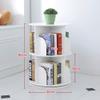 Aifurnkz 360 Rotating Bookshelf,Modern Floor-Standing Bookcases for Small Spaces, Multifunctional Display Organizer Assemble Easily(White) (46x46x65cm(18x18x26inch)) view 3