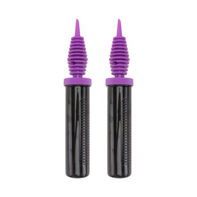 2 Pcs Portable Balloon Inflator Hand Manual Inflator Swim Pump Air Inflator for Party Home Shop Long and Round Balloon (Purple) for Home/Wall/Room Decorations