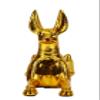 Ancient Egyptian Statue of God Anubis Jackal Dog, Gold view 1