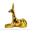 Ancient Egyptian Statue of God Anubis Jackal Dog, Gold view 3
