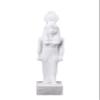 Ancient Egyptian statue of Isis white sculpture heavy marble stone made in Egypt. Great mother Isis, the goddess of healing and magic her name mean Queen of the throne. view 1