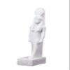 Ancient Egyptian statue of Isis white sculpture heavy marble stone made in Egypt. Great mother Isis, the goddess of healing and magic her name mean Queen of the throne. view 2