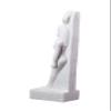 Ancient Egyptian statue of Isis white sculpture heavy marble stone made in Egypt. Great mother Isis, the goddess of healing and magic her name mean Queen of the throne. view 4
