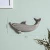Ceramic Wall Decor Sculpture Grey Dolphin Wall Hanging Arts Home Living Dining Room Decor view 2