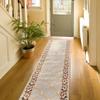 Custom Size Fleur De Lis French Design Beige Color Rubber Backed Non-Slip Hallway Stair Runner Rug Carpet 26 Inch Wide by Your Length 26in x 18ft view 2