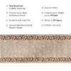 Custom Size Fleur De Lis French Design Beige Color Rubber Backed Non-Slip Hallway Stair Runner Rug Carpet 26 Inch Wide by Your Length 26in x 18ft view 3