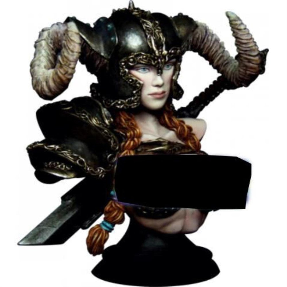 PANGCHENG 1/9 Ancient Fantasy Woman Warrior Bust Resin Figure Miniature Model Kit Unpainted Unassambled