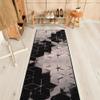 Custom Size Cubes Abstract Design Black Gold Color Rubber Backed Non-Slip Hallway Stair Runner Rug Carpet 26 Inch Wide by Your Length 26in x 18ft view 1