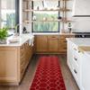 Aspen Design Custom Size Hexagon Trellis Design Red Color Rubber Backed Non-Slip Hallway Stair Runner Rug Carpet 26 Inch Wide by Your Length 26in x 18ft view 4