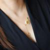 Natural White Jade and Peace Clasp Necklace Pendant S925 Sterling Silver Gift view 3