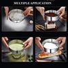 60 Mesh Fine Mesh Flour Sieves Set, Stainless Steel Mesh Sifter Strainer with Brush and Spoon for Baking Straining Powdering,25cm view 3