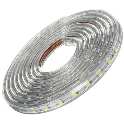 GSYFDZSWZX Fengyan Landscape Lights 5M LED Strip Light 220V 5050 SMD Outdoor IP67 Waterproof RGB 5050 SMD 60 LEDs/M Flexible Tape Rope Party Garden LED Street Lamp (Emitting Color : Warm White)