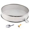60 Mesh Fine Mesh Flour Sieves Set, Stainless Steel Mesh Sifter Strainer with Brush and Spoon for Baking Straining Powdering,20cm view 1