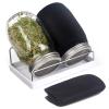 Sprouting Jar Kit-2 Wide Mouth Quart Mason Jars with 316 Stainless Steel Screen Sprout Lids, Drip Tray, Stand | Seed Sprouter Set for Growing Broccoli, Alfalfa, Mung Bean view 1