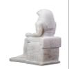 Unique ancient Egyptian Falcon Bird god Horus seated statue marble stone made in Egypt. His name means he who is above and he who is distant. He was a god of the sky and war. view 4