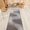 Custom Size Feather Design Gray Color Rubber Backed Non-Slip Hallway Stair Runner Rug Carpet 26 Inch Wide by Your Length 26in x 18ft view 1