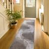 Custom Size Feather Design Gray Color Rubber Backed Non-Slip Hallway Stair Runner Rug Carpet 26 Inch Wide by Your Length 26in x 18ft view 3