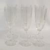 6 New Fluted Champagne Glasses Paneled Rim 8" Tall view 1