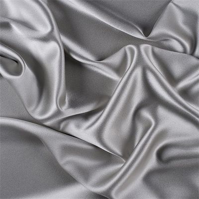 7Pc Satin Luxury Silky Bed Sheets - Silk Satin Bed Set with 4 Pillowcase, Silk Satin Duvet Cover , Silk Satin Flat Sheet , Silk Satin Fitted Sheet 15 Inches DP for Mattress (Cal Queen Elephant Grey)