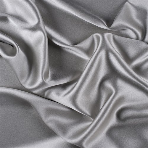 7Pc Satin Luxury Silky Bed Sheets - Silk Satin Bed Set with 4 Pillowcase, Silk Satin Duvet Cover , Silk Satin Flat Sheet , Silk Satin Fitted Sheet 15 Inches DP for Mattress (Cal Queen Elephant Grey)