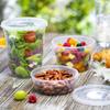 ELEGANT DISPOSABLES Combo Set 8, 8oz - 8, 16oz - 8, 32oz Plastic Deli Food Storage Containers with Airtight Flexible Lids Microwavable, Leak Free, Washable, Freezer Safe. view 3