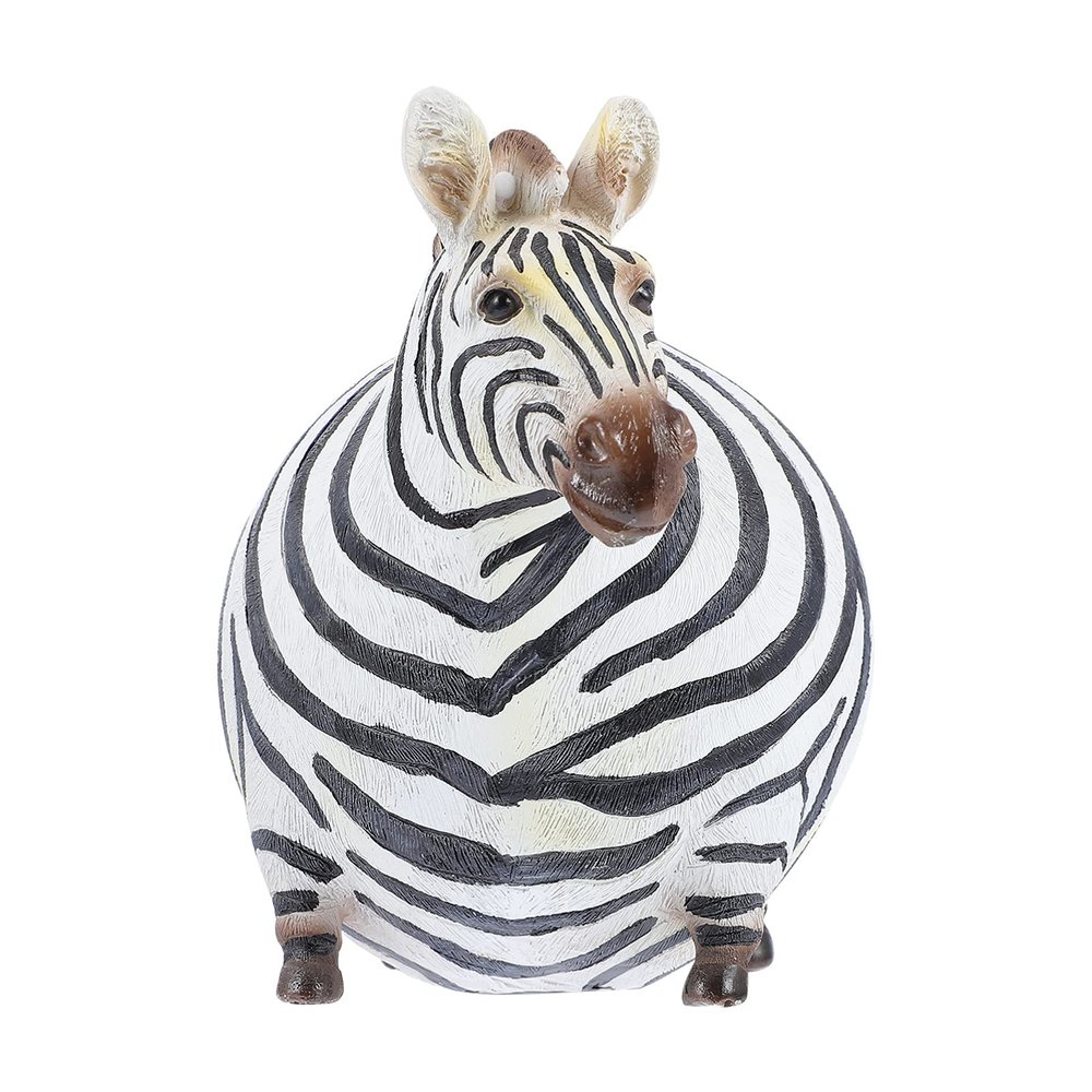 Wakauto 1pc Zebra Resin Animal Desktop Decoration Modern Minimalist Tabletop Ornament for Home Office and Living Room Decor