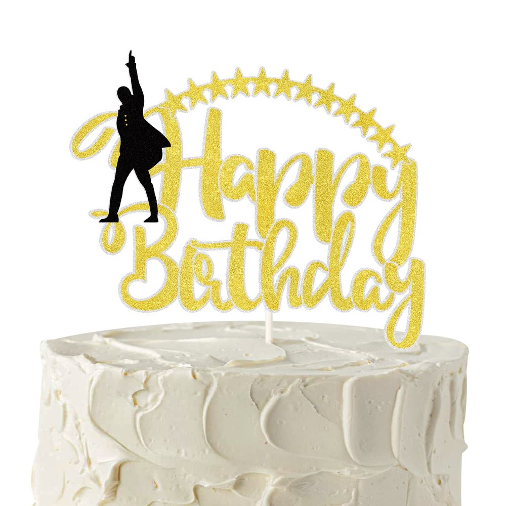 H*milton Cake Topper- American Musica lHappy Birthday Cake Topper,Children Music Party Decoration Kid's Birthday Party Decorations